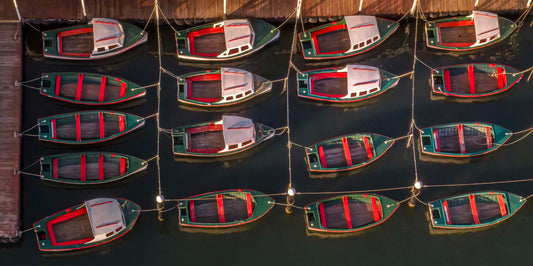 "Aerial Boats" - Original Australian Acrylic Print
