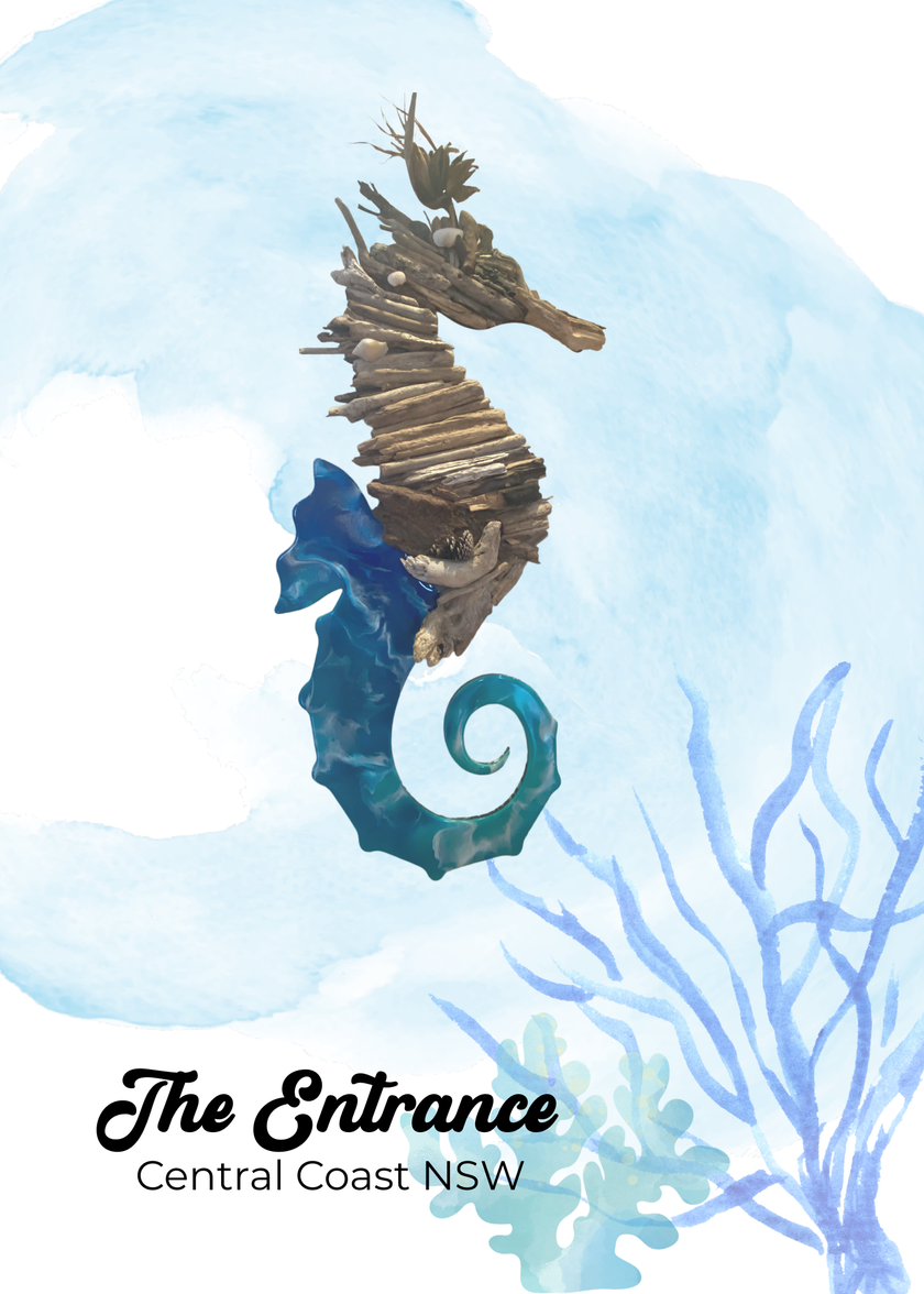 Seahorse — Small Art Card by Wild Tide Designs