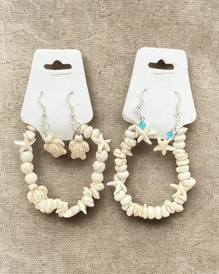 Beach & Boho Coastal Shell Earrings & Bracelet Set - Joanne Hinchcliffe
