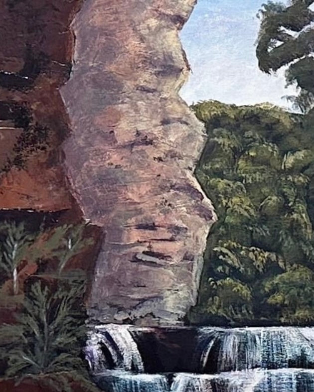 "Wheeny Gap Cascade" Acrylic on Canvas - 49cm x 64cm (framed)
