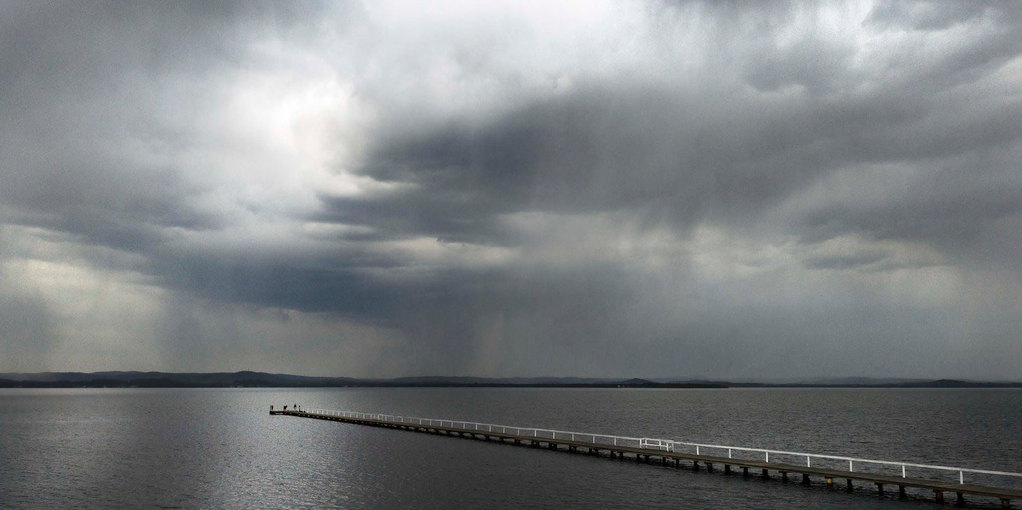 "Long Jetty Storm" - Original Australian Acrylic Print