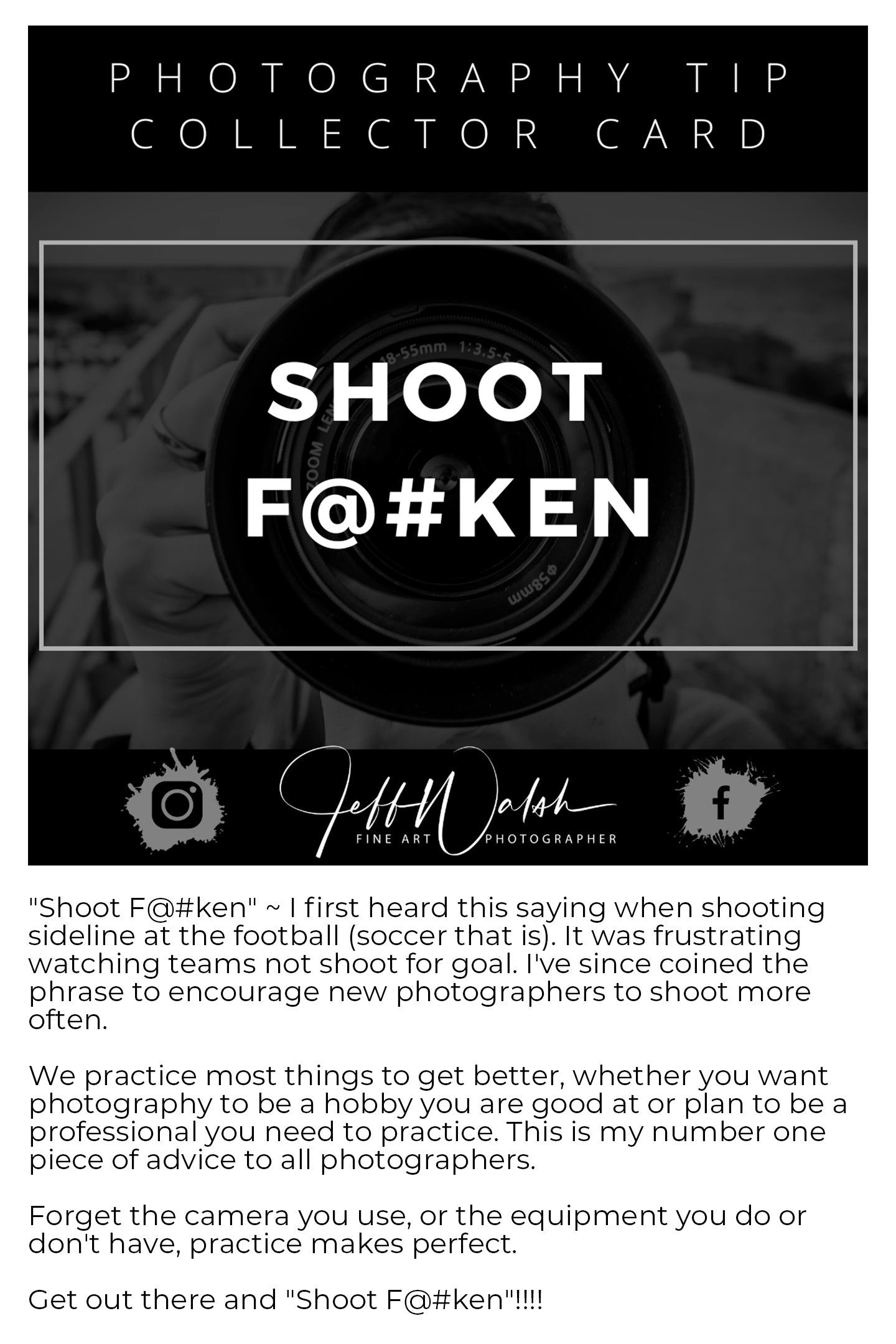 Photography Tip Collector Cards