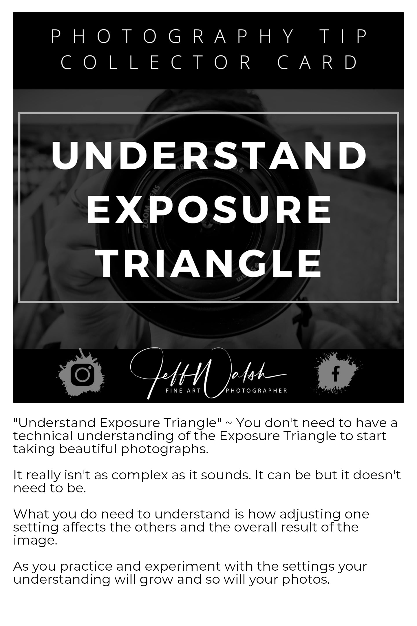 Photography Tip Collector Cards