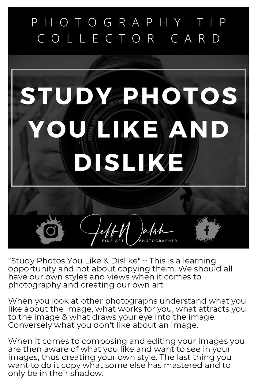 Photography Tip Collector Cards