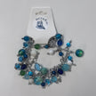 Beach & Boho Bracelet — Silver Chain & Blue