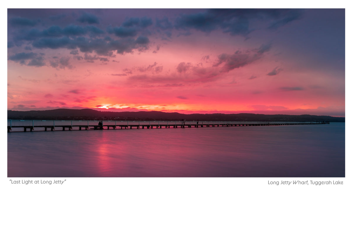 Last Light at Long Jetty — photograph by Jeff Walsh Photographer, supplied for the 2027 Central Coast Calendar