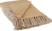 Diamond Cotton Throw — Honey Gold
