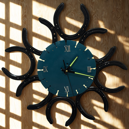 Horseshoe Clock - Jimbo's Metal Art