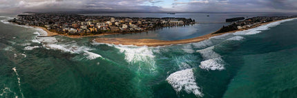 New Years Flight by Jeff Walsh — aerial panorama of The Entrance, Central Coast NSW