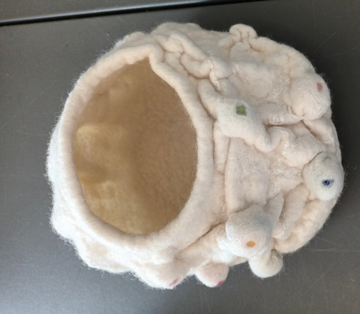Sea Foam — wool felt sculpture by Karen Jane Williams