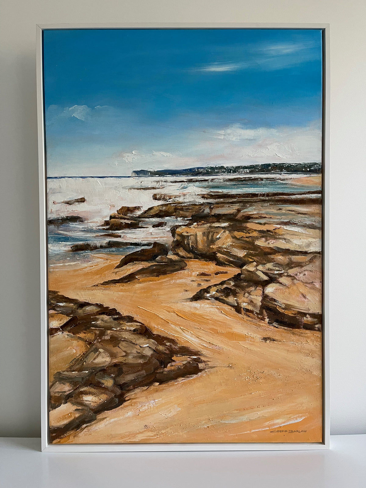 Geoff Barlow original coastal painting — Spoon Bay Dreaming