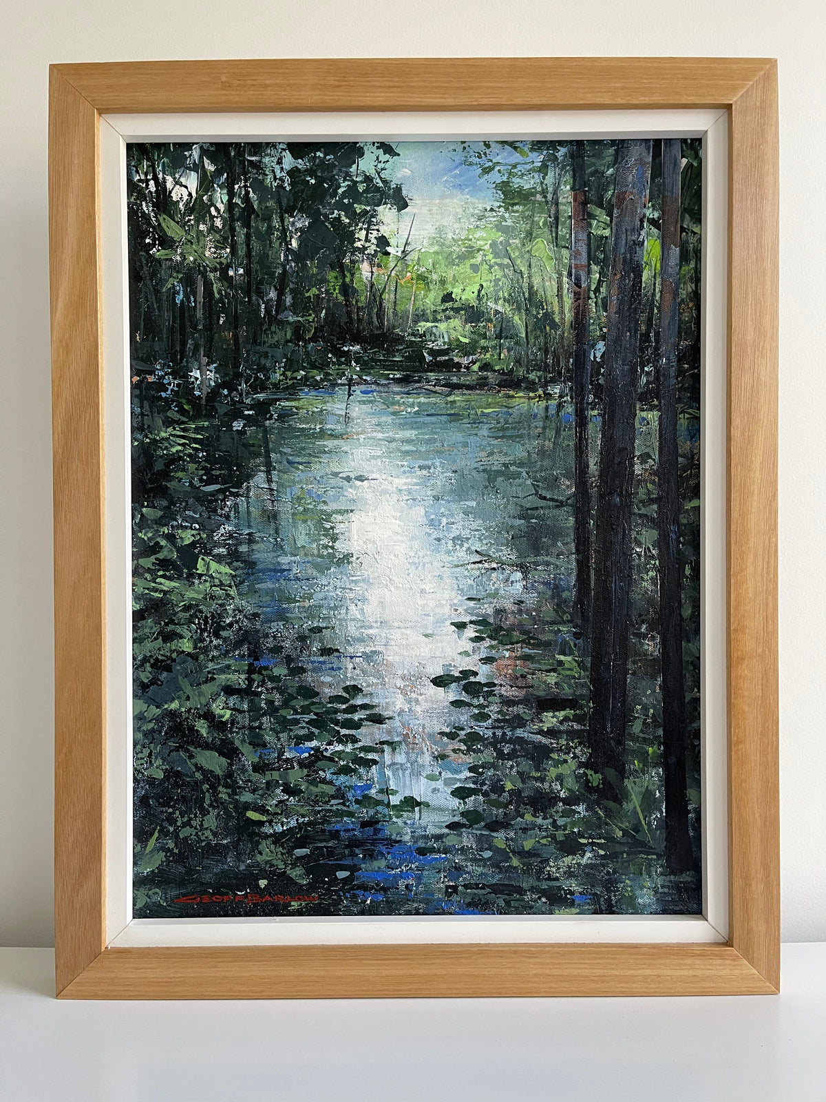 Geoff Barlow original coastal painting — The Waterhole