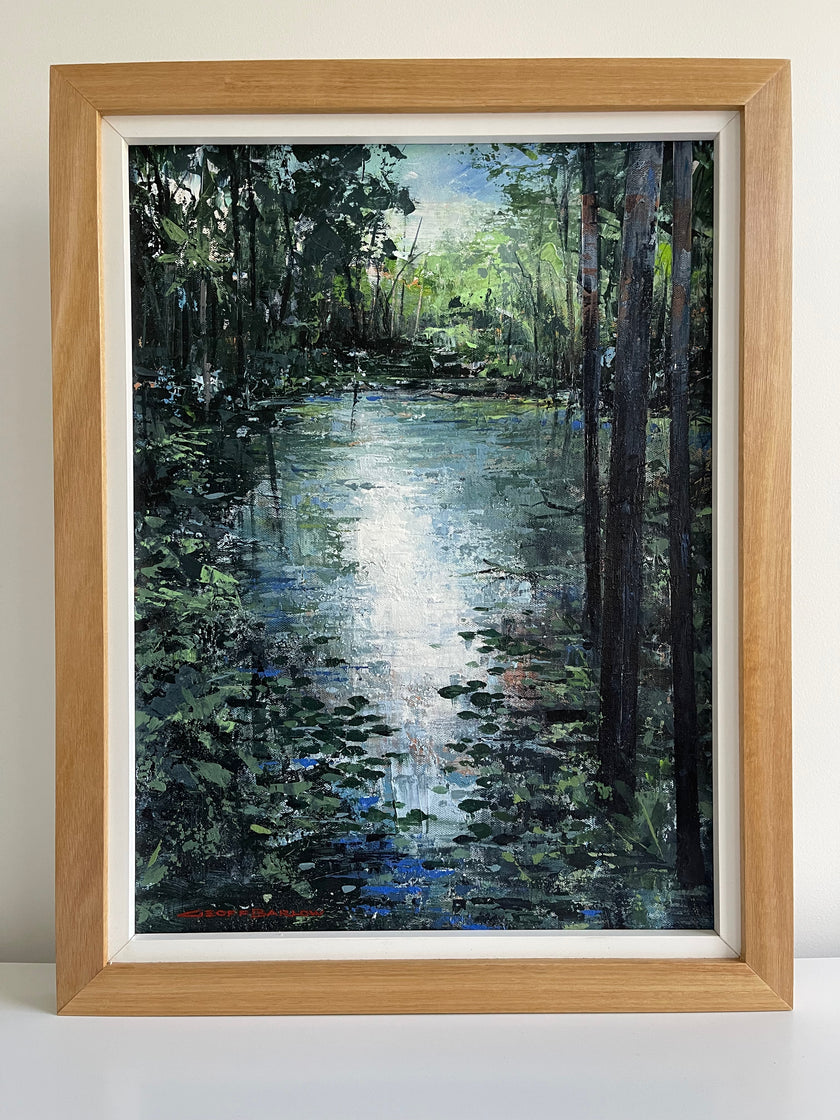 Geoff Barlow original coastal painting — The Waterhole