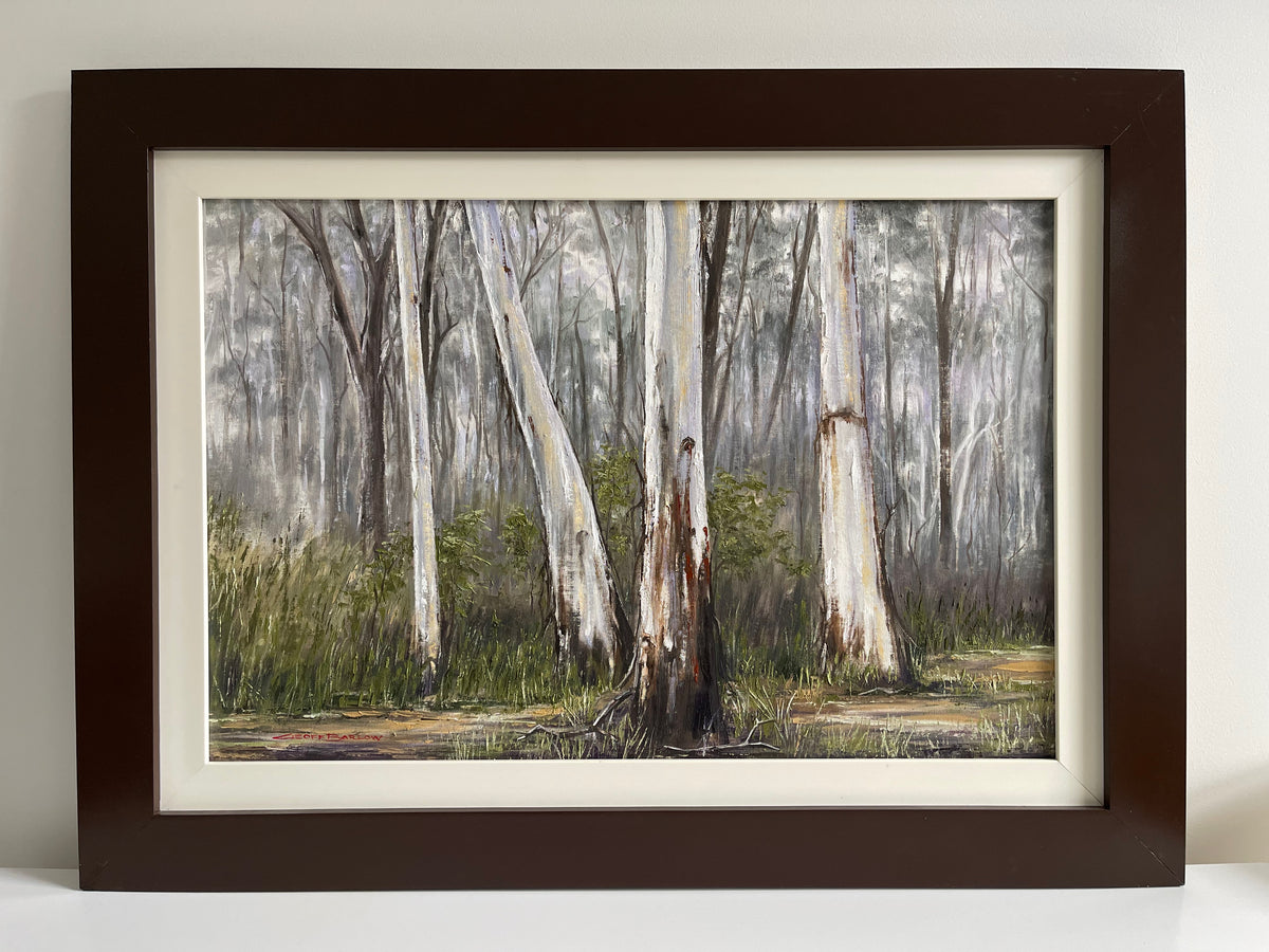 Geoff Barlow original coastal painting — Tall Timbers