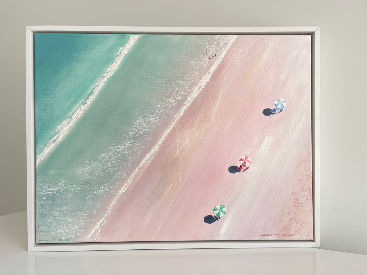 Geoff Barlow original coastal painting — Social Distancing