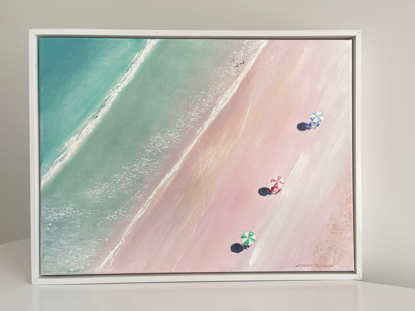 Geoff Barlow original coastal painting — Social Distancing