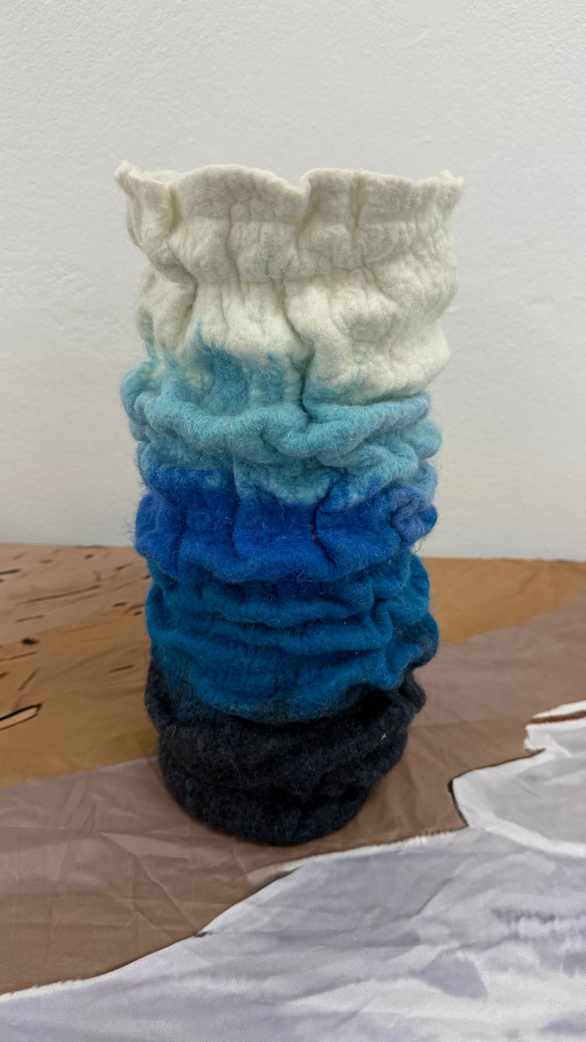 Karen Jane Williams wool felt sculpture — Where Water Deepens