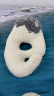 Karen Jane Williams felt sculpture — #2 - G-shape with dark blue
