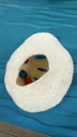 Karen Jane Williams felt sculpture — #5 - Oval shape with internal colour