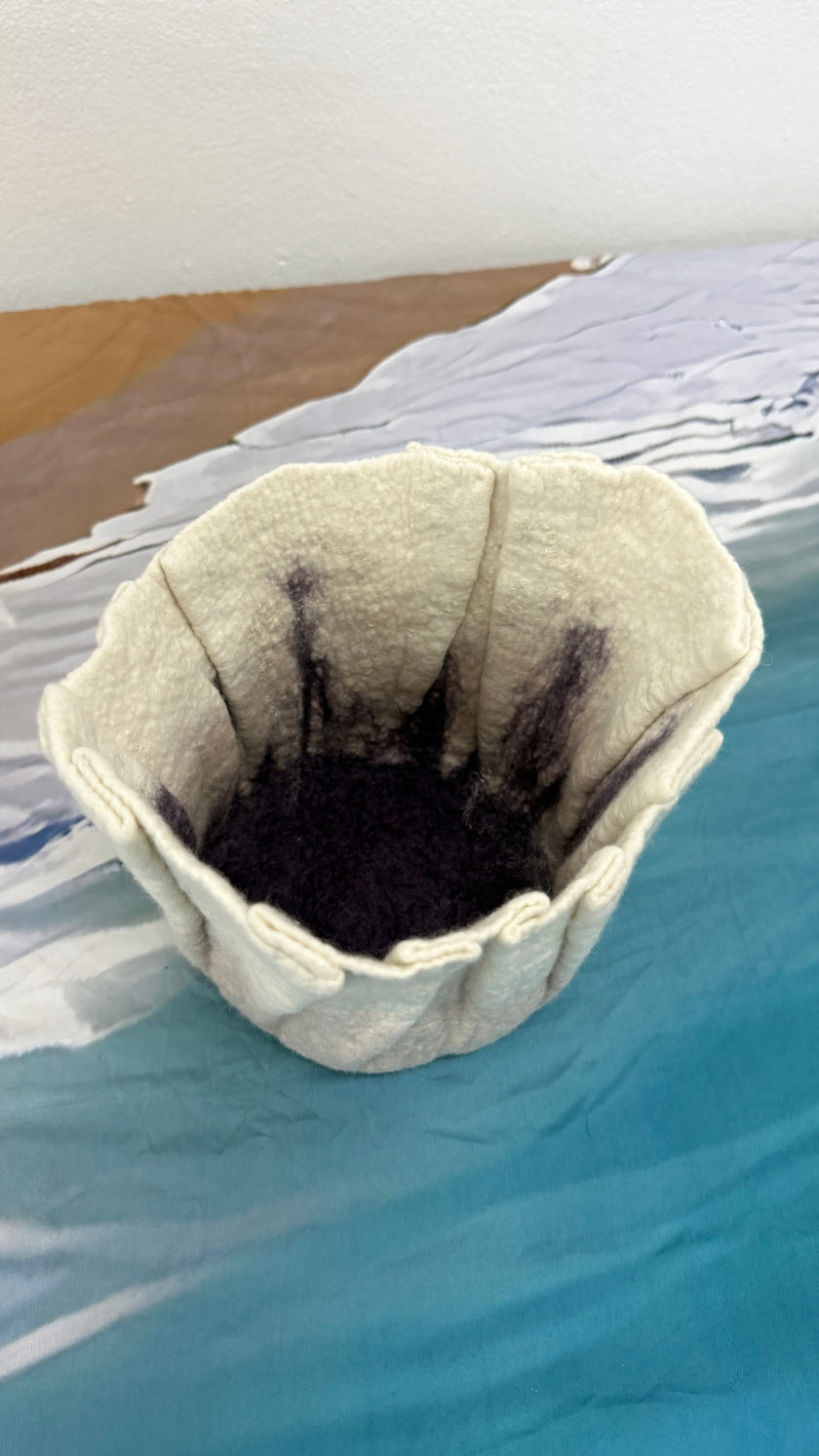 Karen Jane Williams felt sculpture — Tidal Vessel Medium