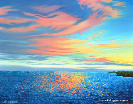 Mark Kingston original coastal painting — Colours of Dusk