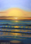Mark Kingston original coastal painting — Sunset Break