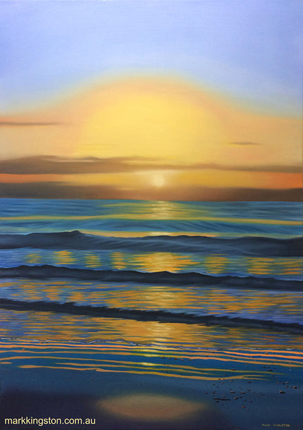 Mark Kingston original coastal painting — Sunset Break