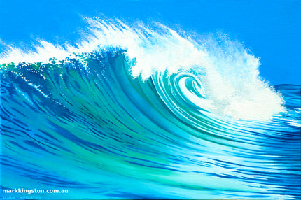 Mark Kingston original coastal painting — Rising Swell