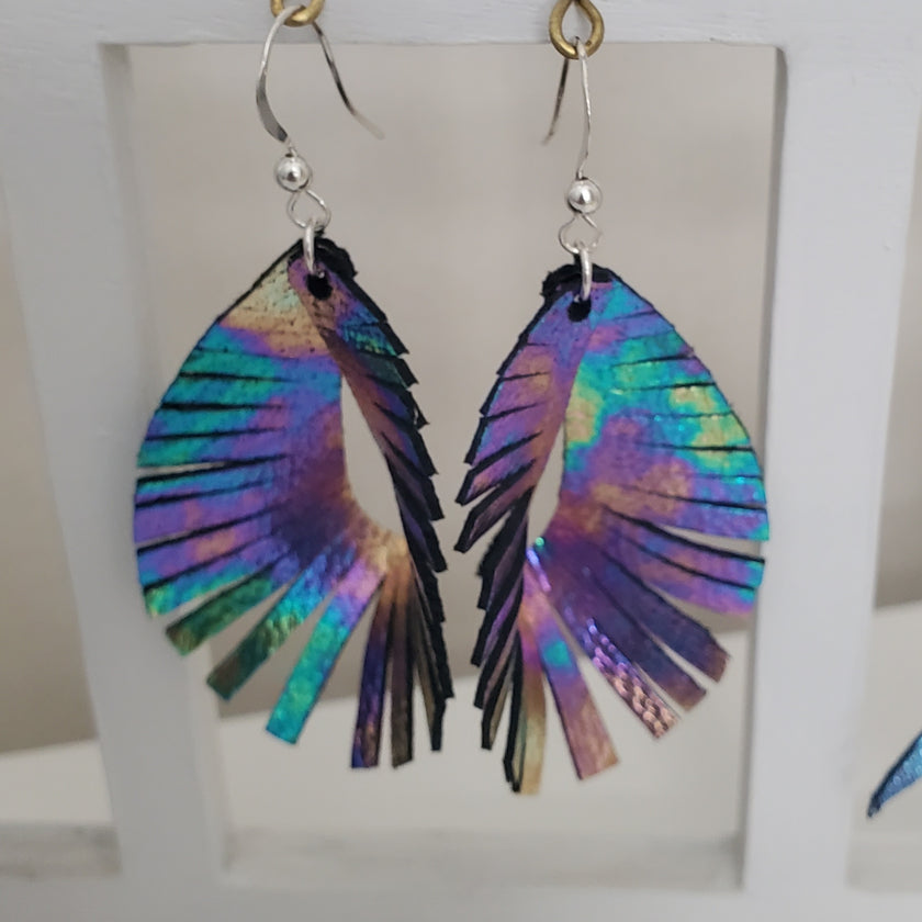 Medium one-piece sterling silver Drop earrings