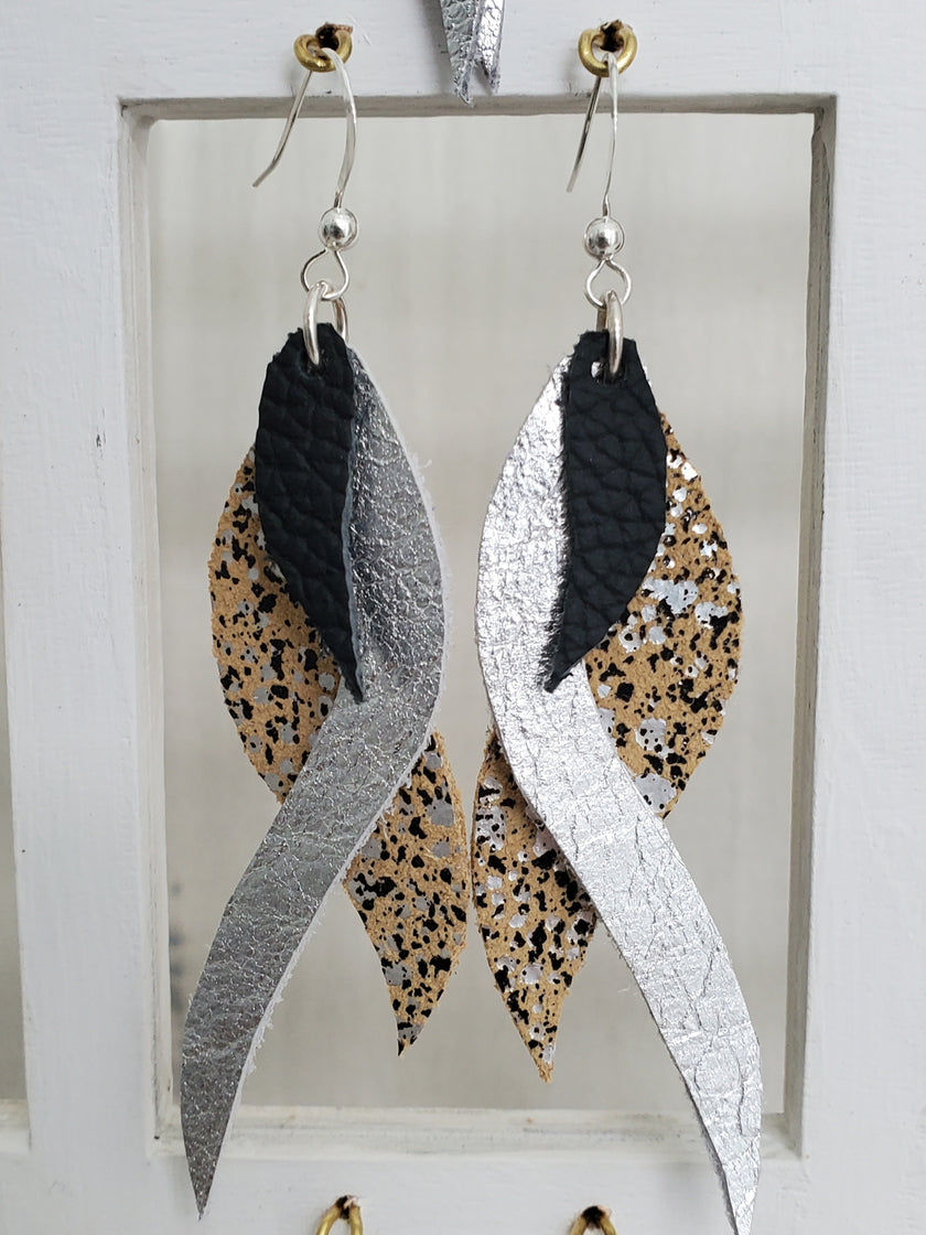 Church of Adornment Medium 3 piece earring SS, Sand earrings 3