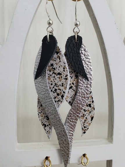 Church of Adornment Medium 3 piece earring SS, Stone earrings 3