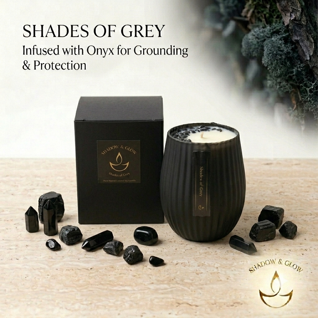 Shadow & Glow Large Shades of Grey candle