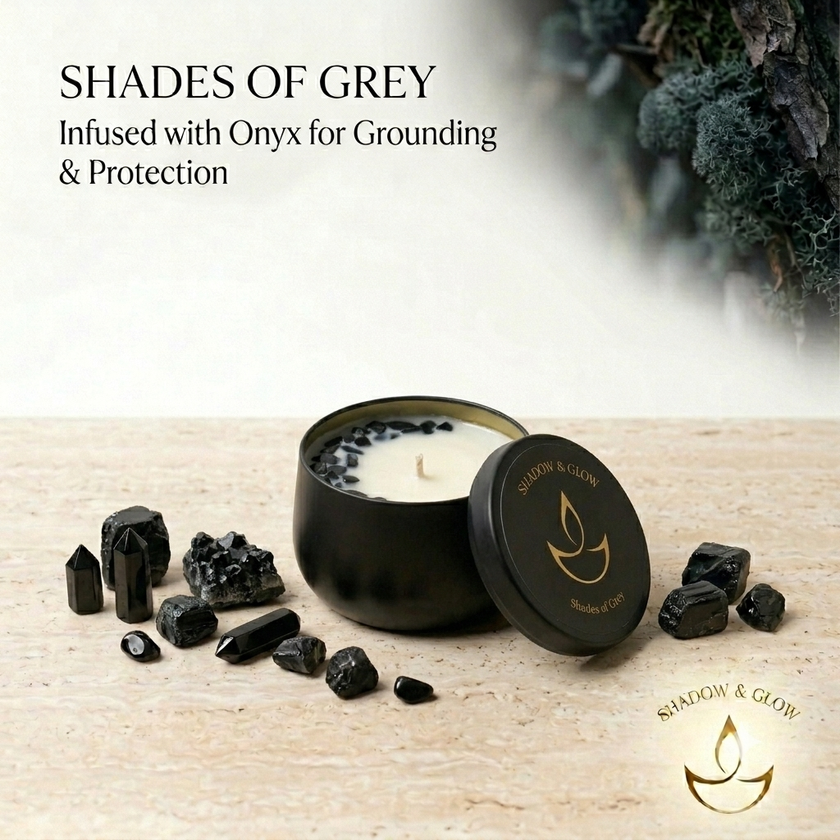 Shadow & Glow Small Shades of Grey candle