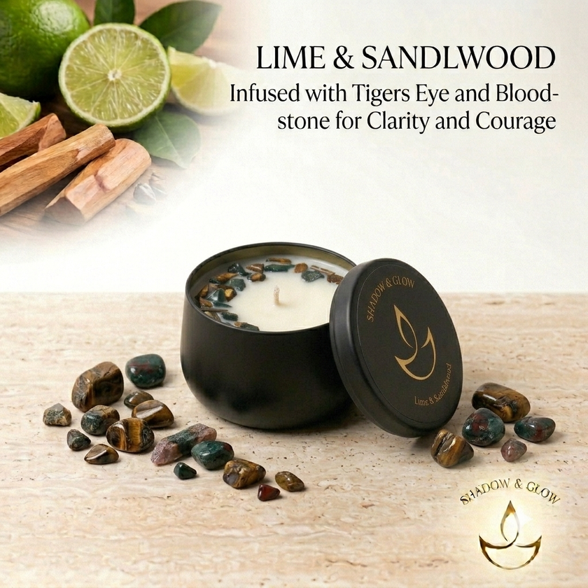Shadow & Glow Small Lime & Sandalwood candle