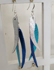 Medium three-piece sterling silver Breeze earrings