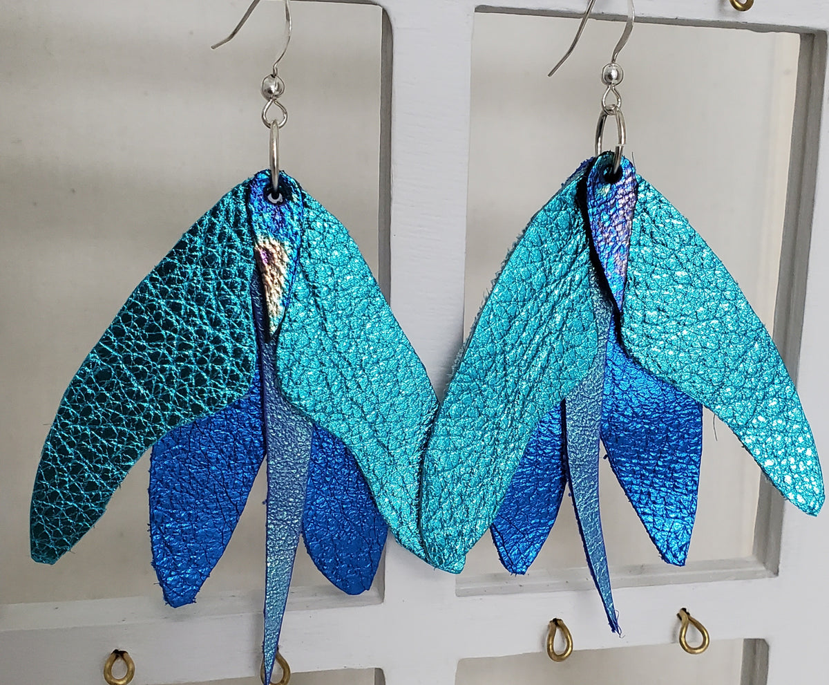 Church of Adornment Large four-piece sterling silver Wing earrings