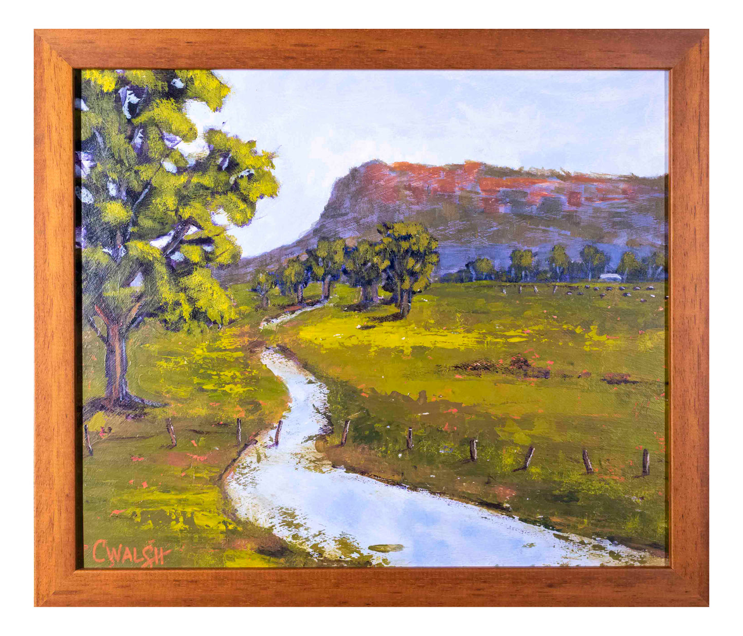 "Capertee Valley River" Acrylic on Board - 28cm x 33cm (framed)