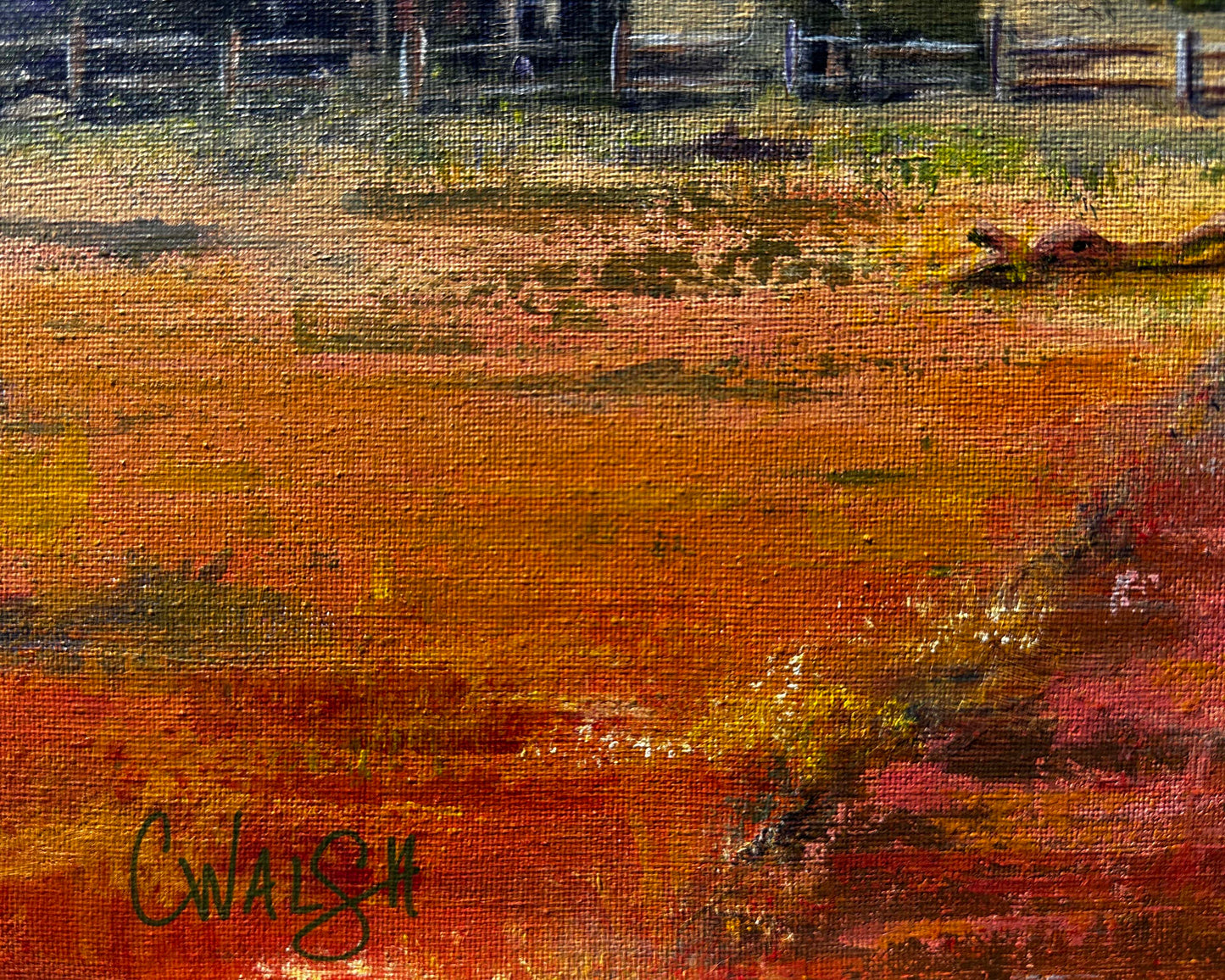 Private Commission: "Homestead Hideaway" Acrylic on Canvas - 40cm x 50cm (framed)