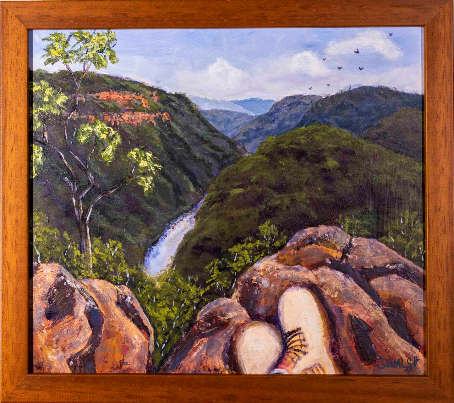 "Vale of Avoca View" Acrylic on Canvas - 28cm x 33cm (framed)