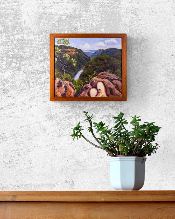 "Vale of Avoca View" Acrylic on Canvas - 28cm x 33cm (framed)